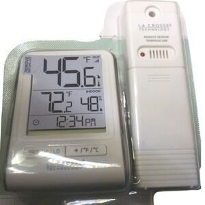 La Crosse Technology Wireless Thermometer Humidity Station 308-1409WT-CBP White